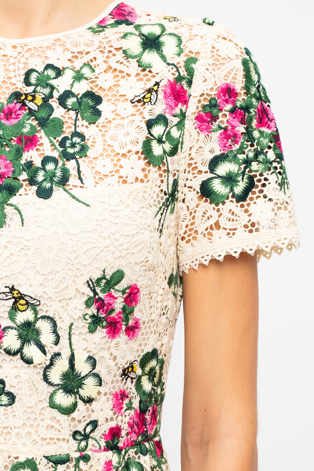 Red valentino hot sale embroidered dress